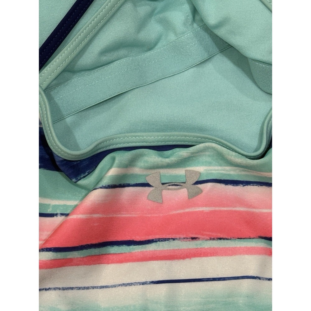 Under Armour Girl's Big One-Piece Swimsuit Cerulean Size 12 11573 - Picture 3 of 5